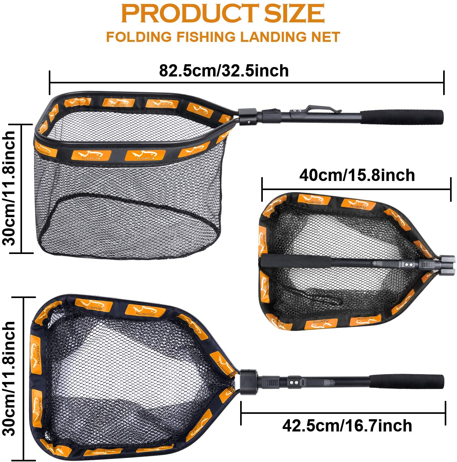 Easy Catch and Release Rubber Coated Fish Landing Net PLUSINNO Floating Fishing Net Foldable Telescopic Fishing Net for Freshwater or Saltwater Easy Catch and Release Rubber Coated Fish Landing Net PLUSINNO Floating Fishing Net Foldable Telescopic Fishing Net for Freshwater or Saltwater